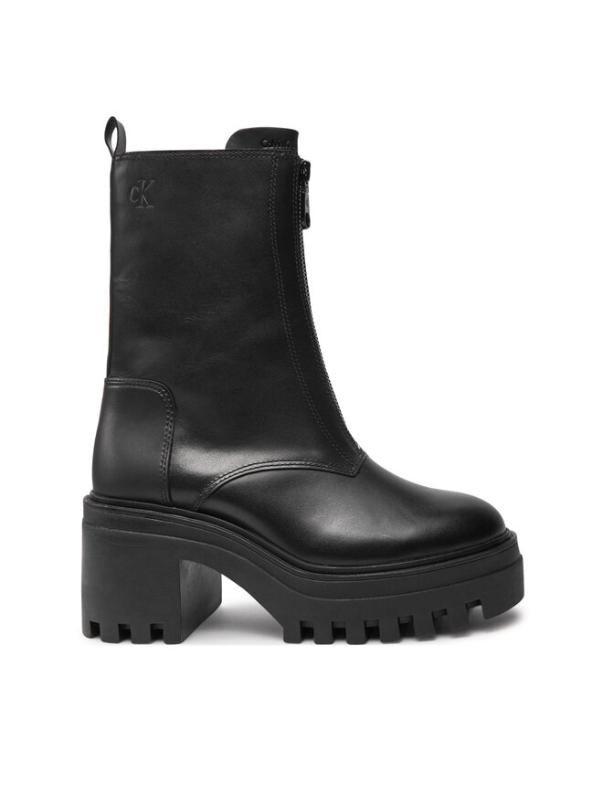 Stivaletti Calvin Klein Jeans Chunky Heeled Zip YW0YW01541 Nero escarpe
