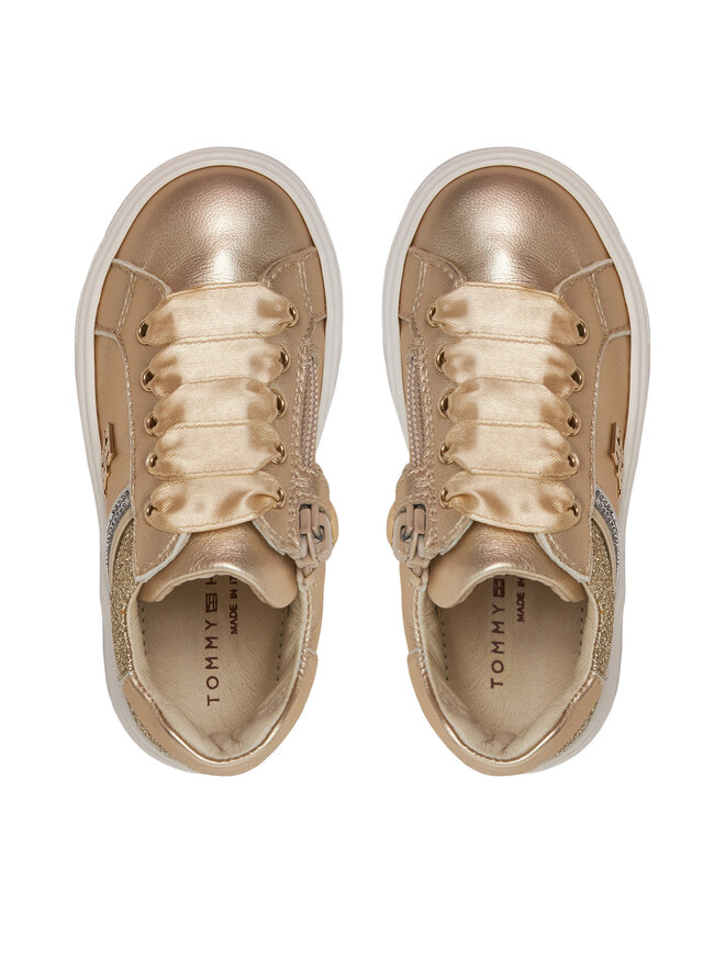 Tommy Hilfiger Tenisice Tommy Hilfiger Sneaker Bassa Allacciata T1A9-33932-0829 S Zlatna