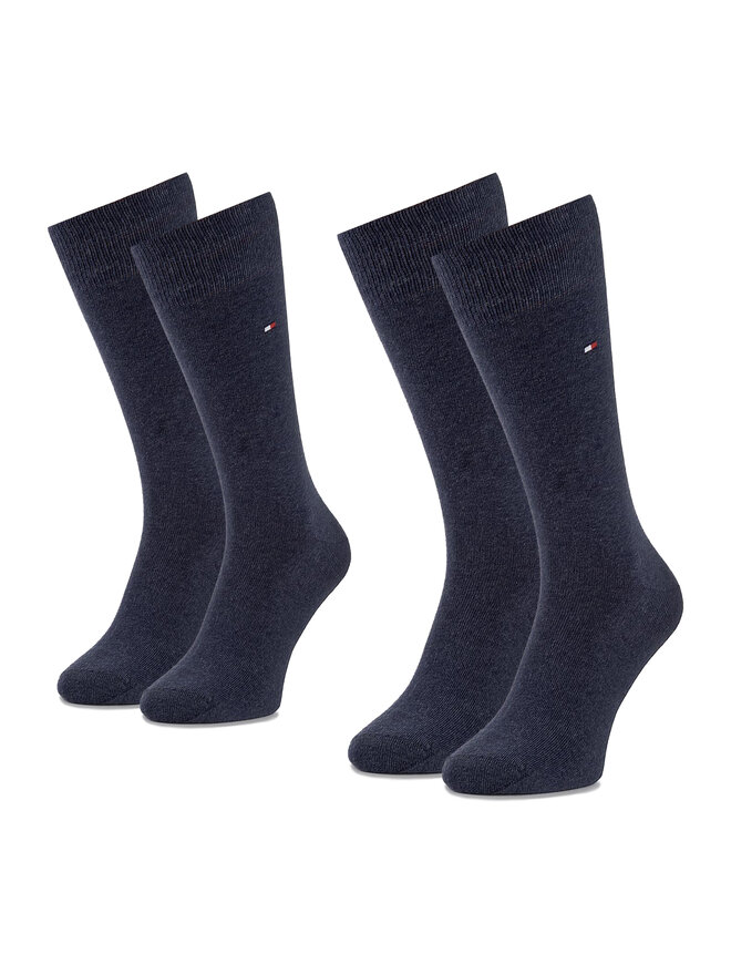 Tommy Hilfiger 2er-Set hohe Herrensocken Tommy Hilfiger 371111 Dunkelblau