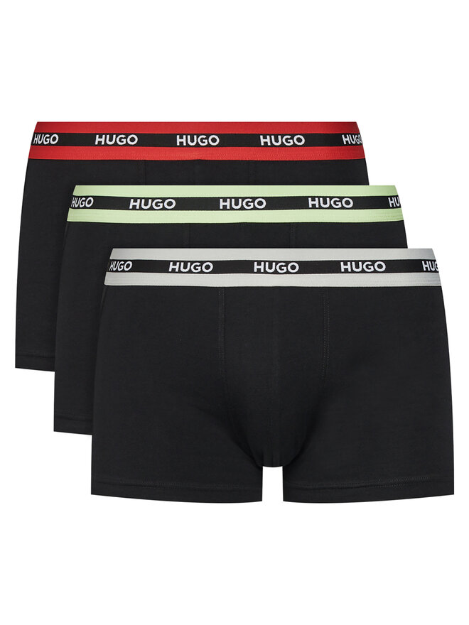 HUGO HUGO Σετ μποξεράκια 3 τμχ 50492375 Μαύρο Regular Fit