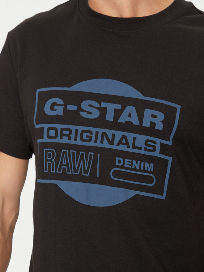 G-Star Raw G-Star Raw Marškinėliai Originals D25443-8415 Juoda Regular Fit