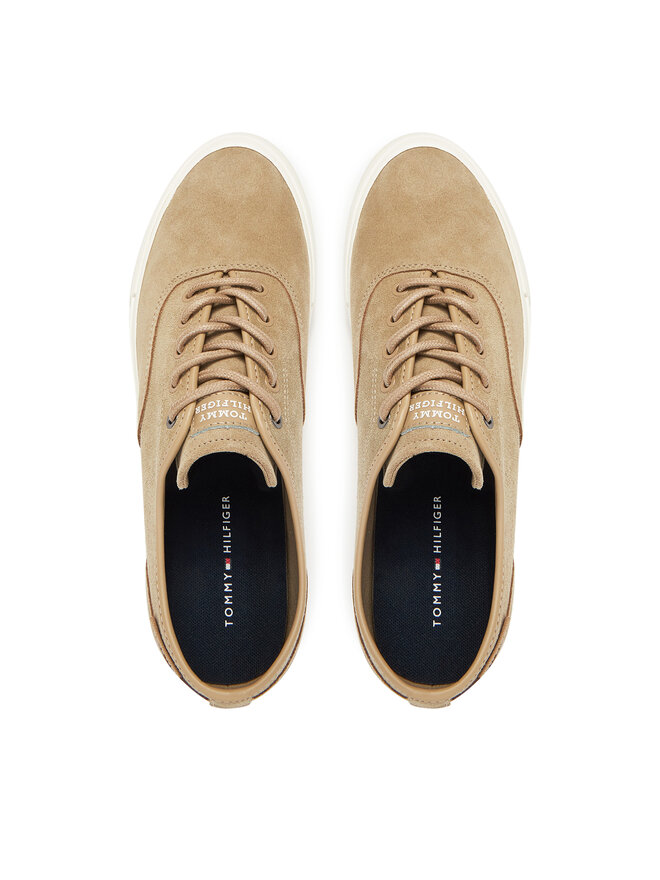 Tommy Hilfiger Tenisky Tommy Hilfiger Hi Vulc Low Oxford Suede FM0FM05401 Béžová