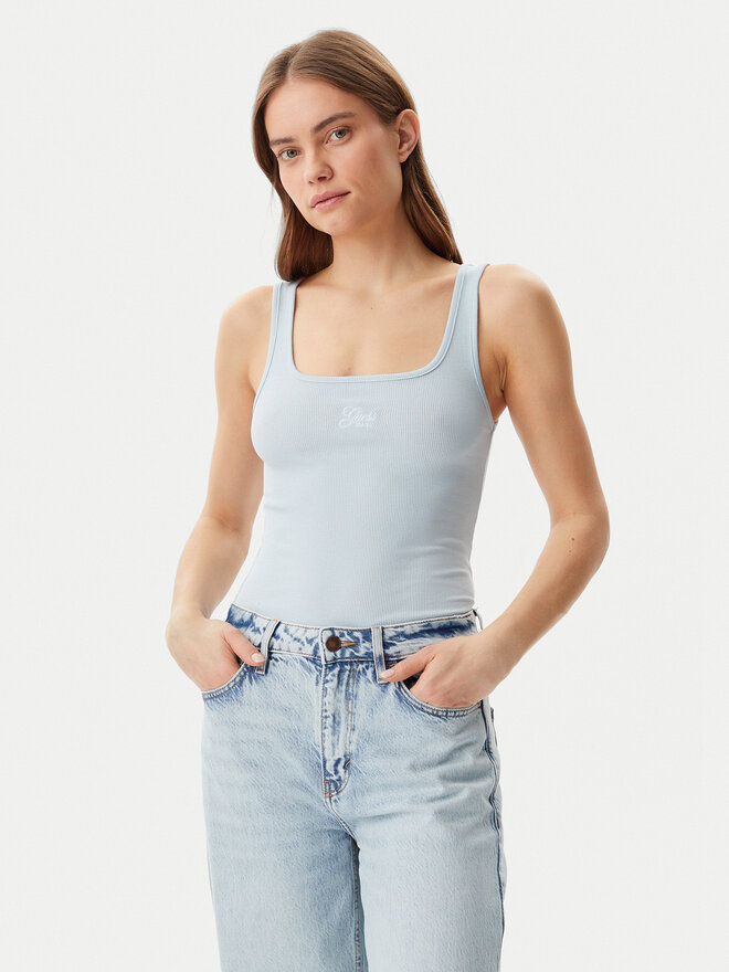 Guess Jeans Guess Jeans Felső W5GP26 KA0H1 Kék Regular Fit