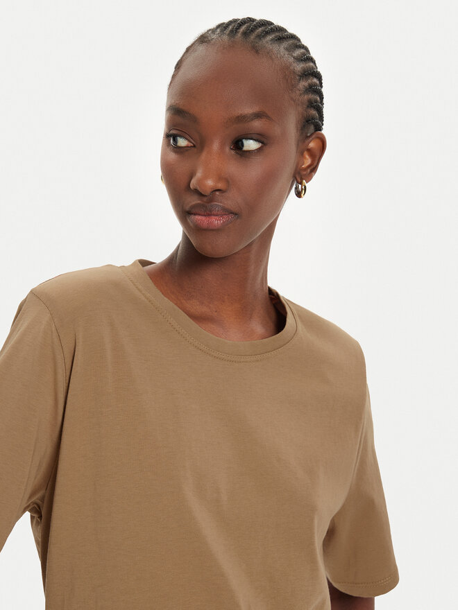 ViCOLO ViCOLO T-shirt UB0294 Smeđa Regular Fit