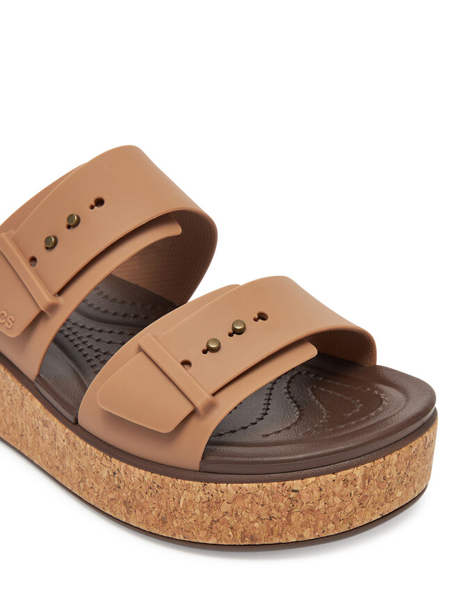 Crocs Παντόφλες Crocs Brooklyn Cork Buckle 211252 Μπεζ