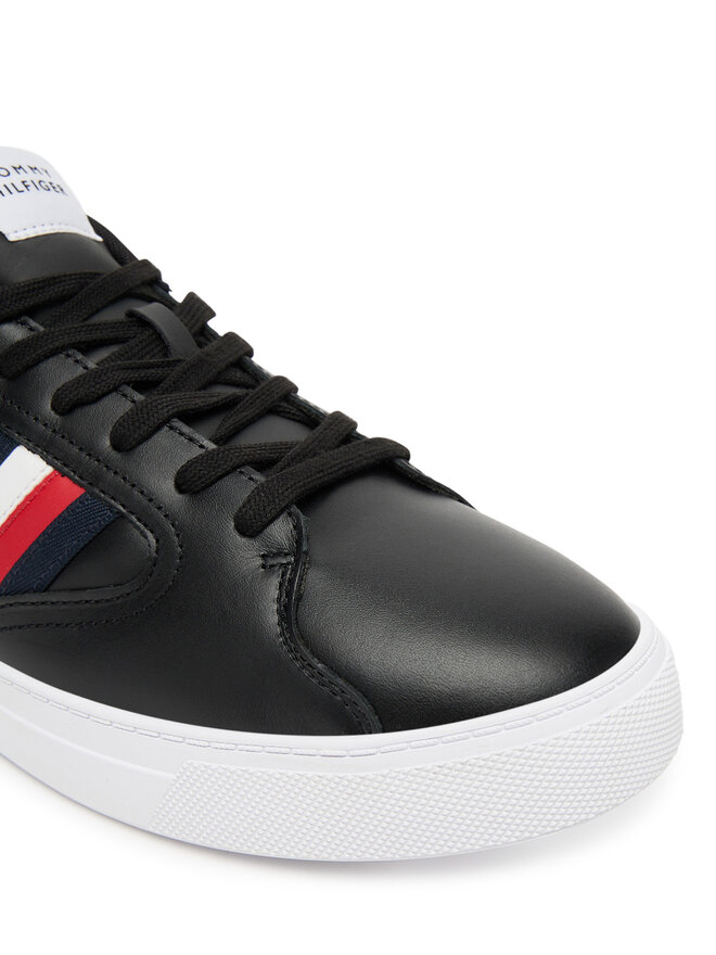 Tommy Hilfiger Tenisice Tommy Hilfiger Icon Court Stripes FM0FM05628 Crna