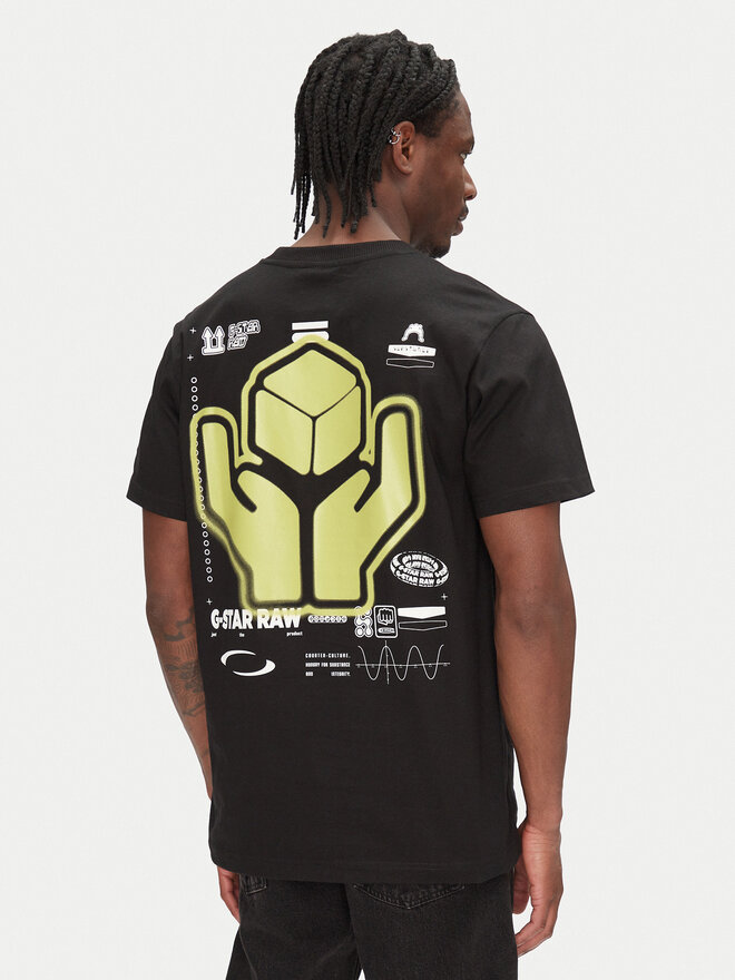 G-Star Raw G-Star Raw T-shirt Back Graphic D26046-C336 Crna Loose Fit