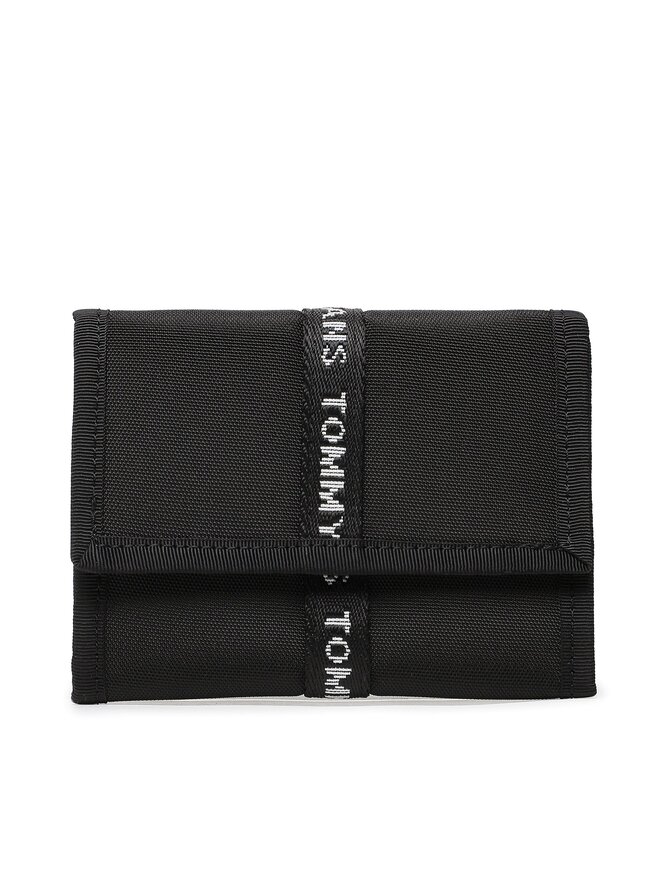 Tommy Jeans Duży Portfel Męski Tommy Jeans Tjm Essential Nylon Trifold AM0AM11220 Czarny
