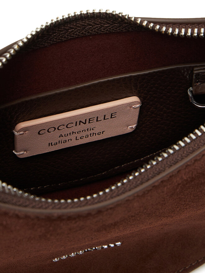 Coccinelle Ročna torba Coccinelle QKG Coccinellesunup Suede E1 QKG 13 03 Rjava