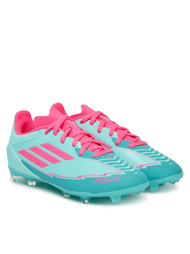 adidas Взуття для футболу adidas F50 League Messi Firm/Multi-Ground IH0931 Бірюзовий