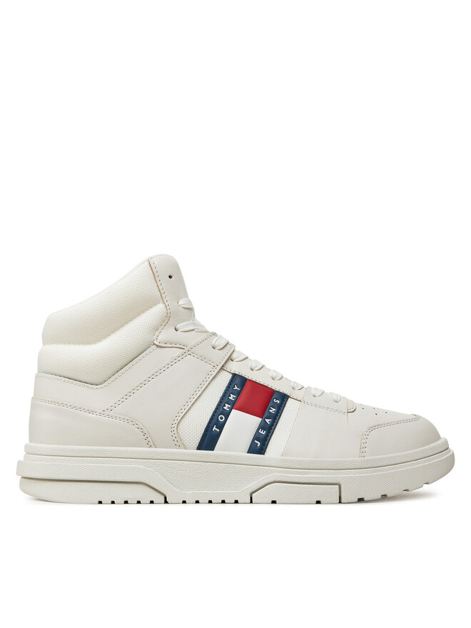 Tommy Jeans Αθλητικά Tommy Jeans The Brooklyn Mix Mat Mid EM0EM01458 Λευκό