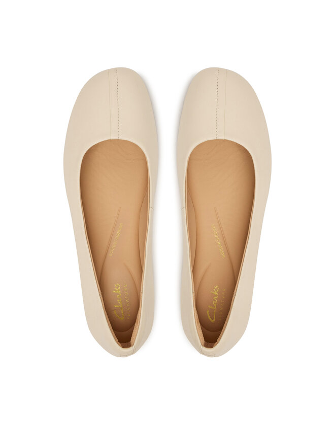 Clarks Балетки Clarks Livia Lily 26186640 Écru