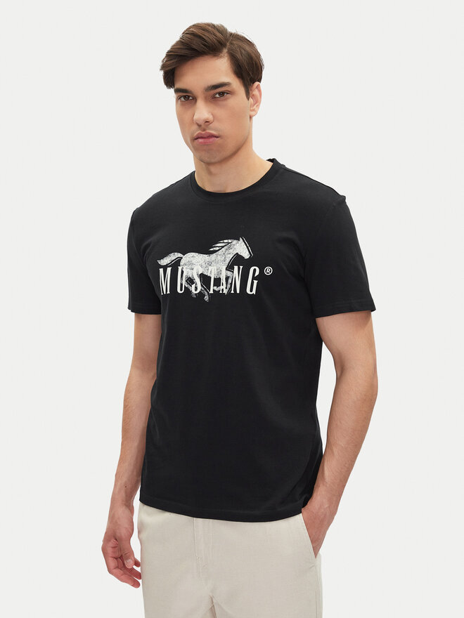Mustang Mustang T-Shirt Austin 1016279 Μαύρο Regular Fit