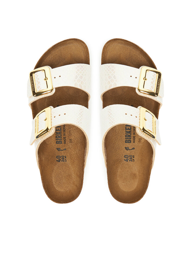 Birkenstock Pantoletten Birkenstock Sydney Cushion Buckle 1030258 Écru
