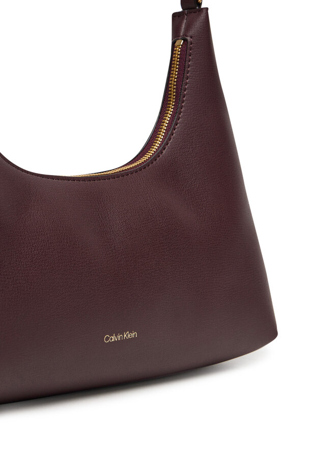 Calvin Klein Handtasche Calvin Klein Foil Logo Conv Shoulder Bag LV04F3272G Dunkelrot