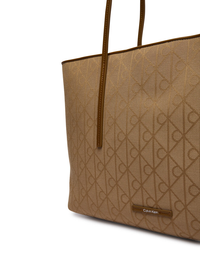 Calvin Klein Handtasche Calvin Klein Emblem Aop Jacquard LV04F3750G Khakifarben