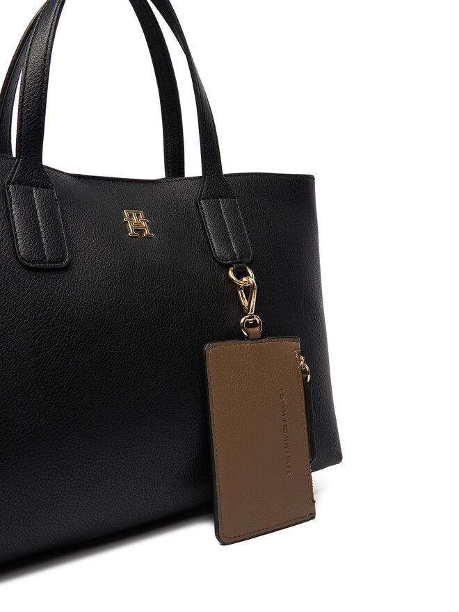 Tommy Hilfiger Handtasche Tommy Hilfiger Th Icon Mini Tote AW0AW18233 Schwarz