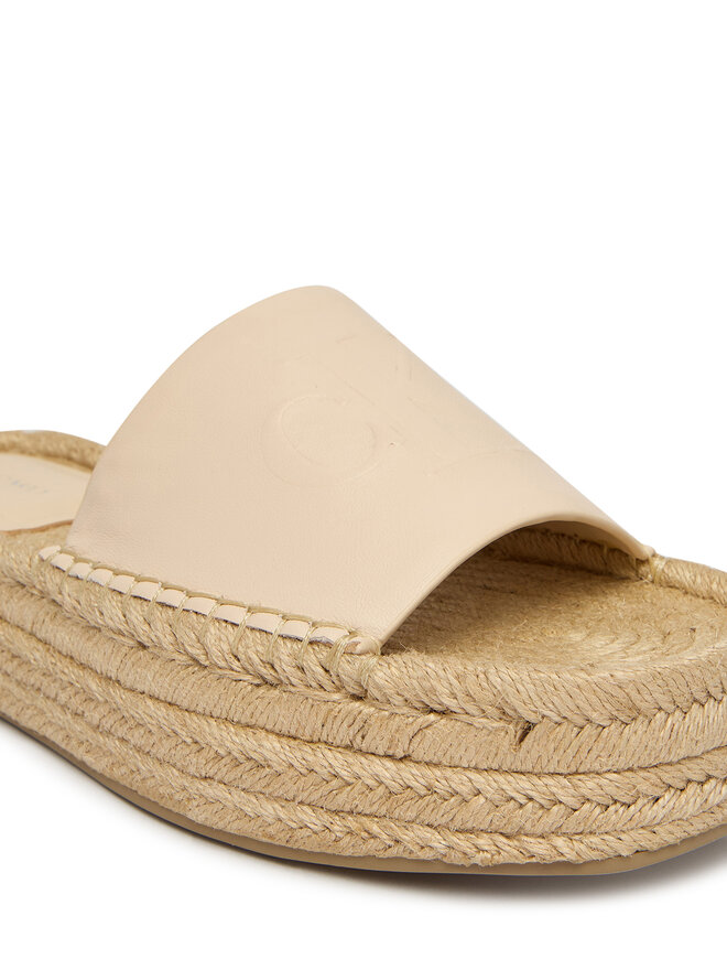 Calvin Klein Espadrilles Calvin Klein Flatf Espa Mule Lth Mg HW0HW03027 Beige