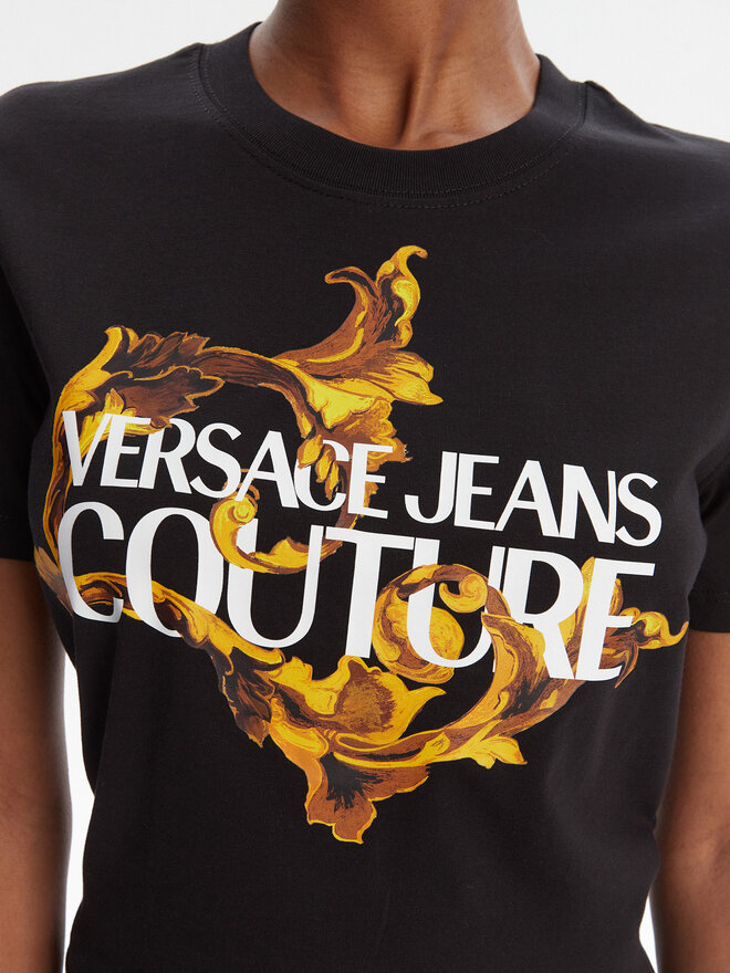 Versace Jeans Couture Versace Jeans Couture Camiseta 79HAHE06 CJ00E Negro Regular Fit