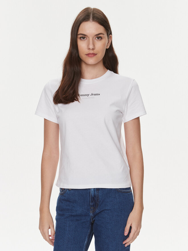 Tommy Jeans Tommy Jeans Marškinėliai Essential DW0DW17359 Balta Regular Fit