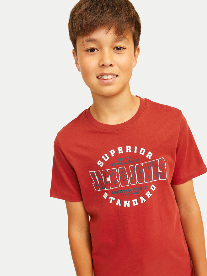 Jack&Jones Junior Jack&Jones Junior Póló Logo 12258877 Piros Regular Fit