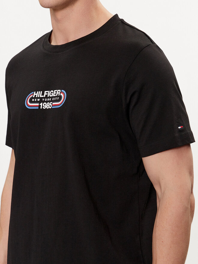 Tommy Hilfiger Tommy Hilfiger Футболка Track Graphic MW0MW34429 Чорний Regular Fit
