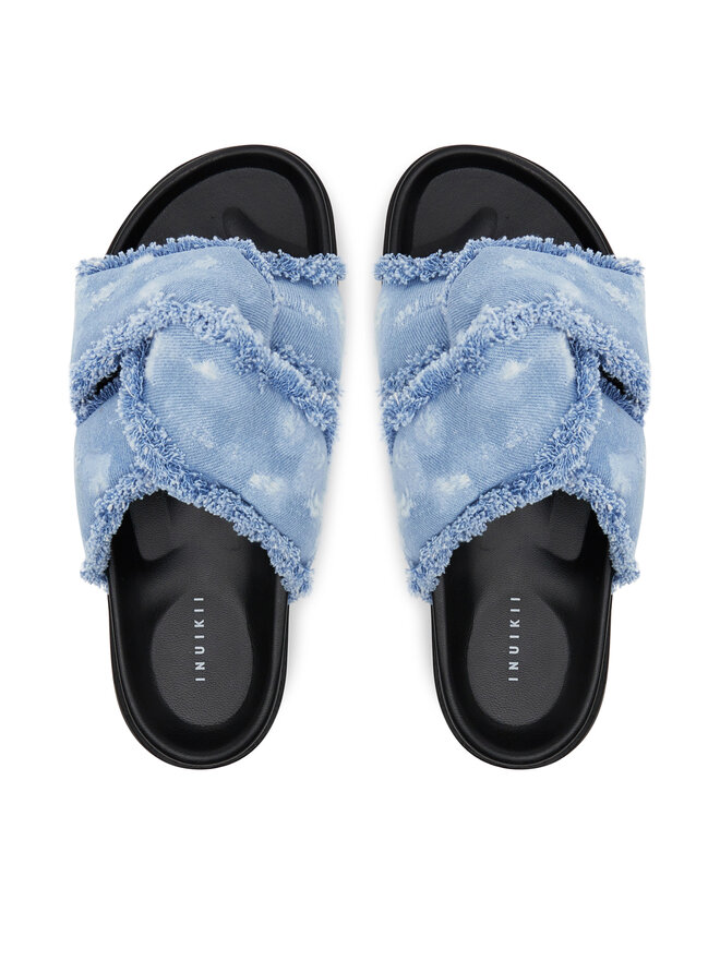 Inuikii Pantoletten Inuikii Soft Crossed Jeans 70104-142 Himmelblau