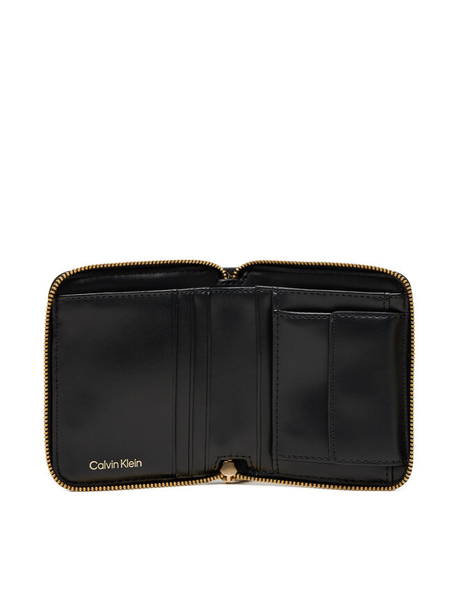 Calvin Klein Μικρό Πορτοφόλι Γυναικείο Calvin Klein Emblem Aop Square Zip Around LV04F1089G Μαύρο