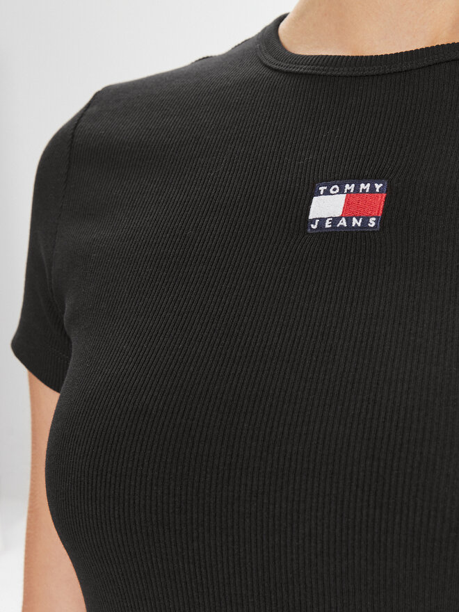 Tommy Jeans Tommy Jeans Marškinėliai DW0DW17881 Juoda Slim Fit