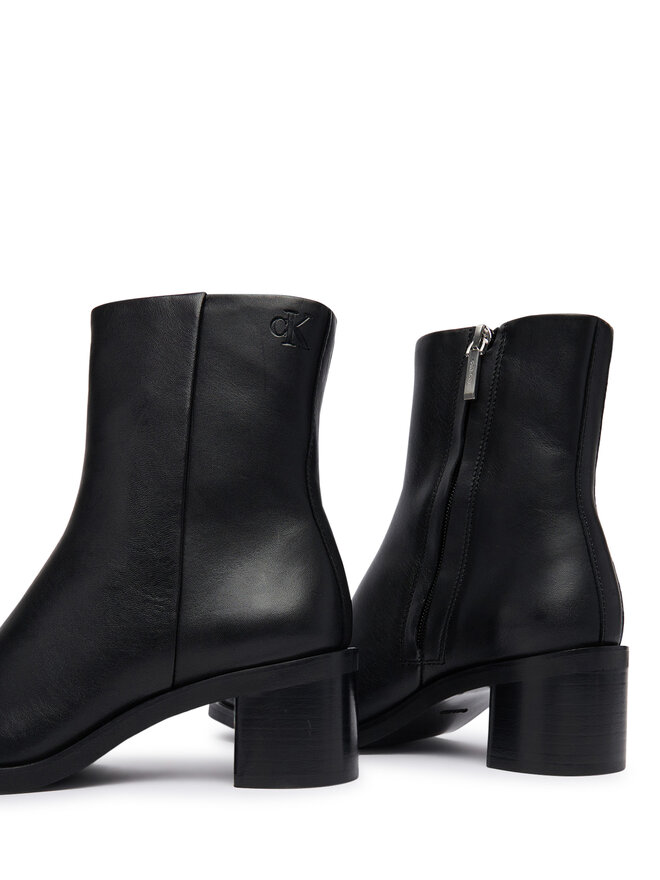 Calvin Klein Stiefeletten Calvin Klein Block Heel Ank Boot Lth HW0HW03220 Schwarz