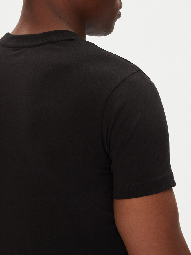 Kappa Kappa Marškinėliai Logo Korpo Cafers 304J150 Juoda Slim Fit