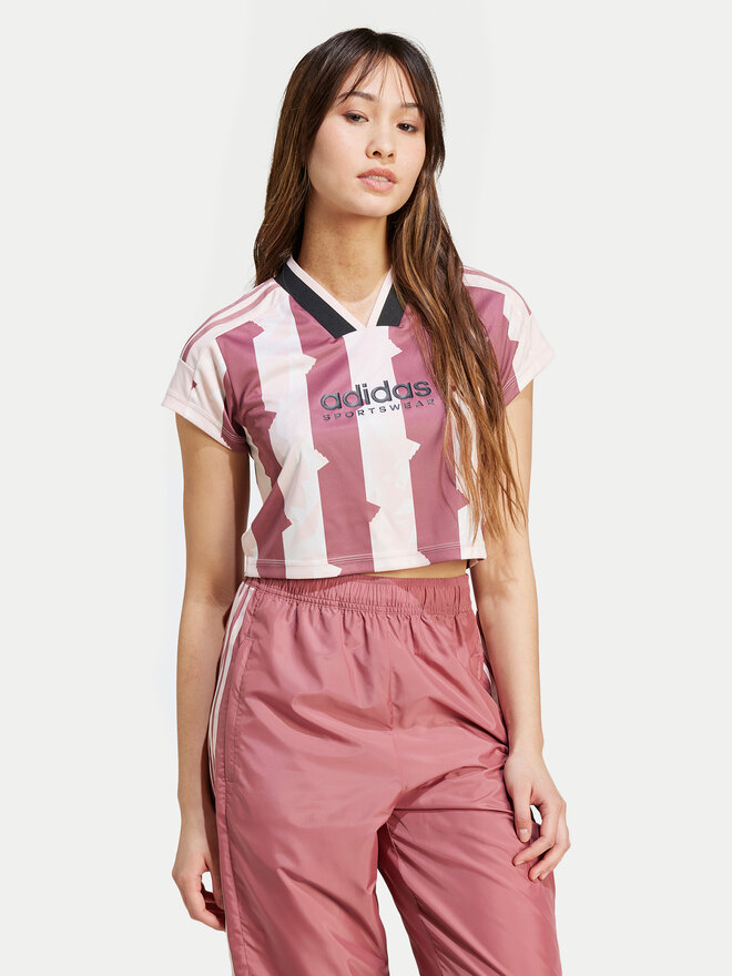 adidas adidas Marškinėliai Tiro Cut 3-Stripes IX3520 Rožinė Slim Fit