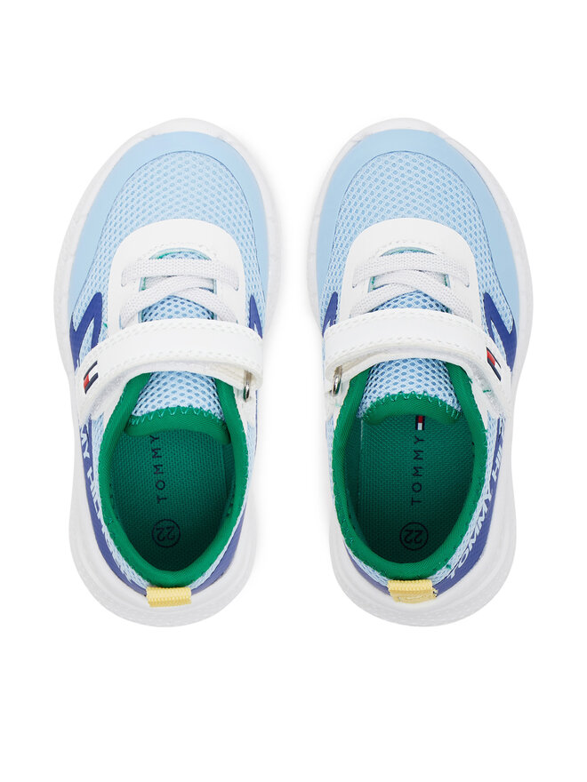 Tommy Hilfiger Αθλητικά Tommy Hilfiger Low Cut Lace-Up/Velcro Sneaker T1B9-33868-1756 M Γαλάζιο