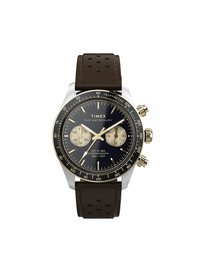 Timex Ρολόι Timex Waterbury Heritage TW2Y24100 Μαύρο