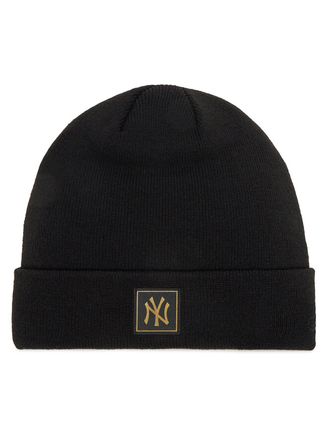 New Era Σκούφος New Era New York Yankees Metallic Badge Black Cuff Knit Beanie 60424815 Μαύρο