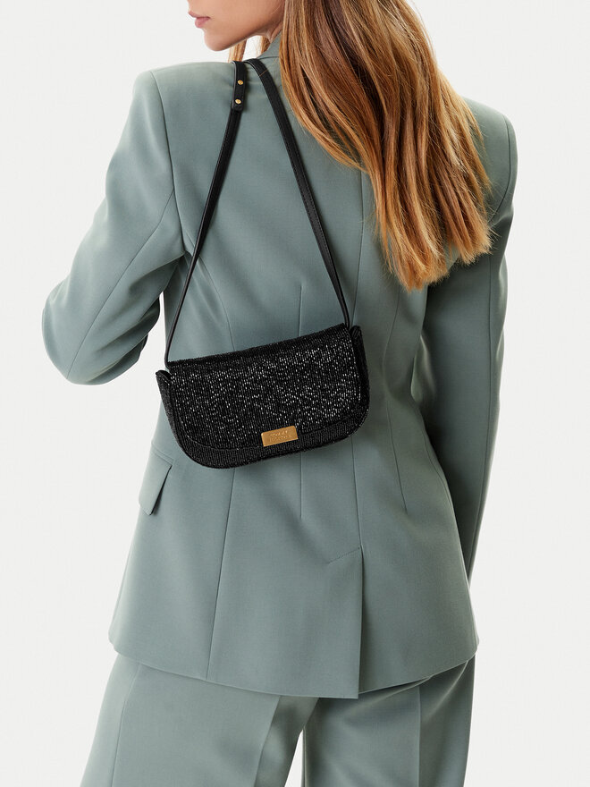 Tommy Hilfiger Ročna torba Tommy Hilfiger Party Le Mini Crossover Beaded AW0AW17940 Črna