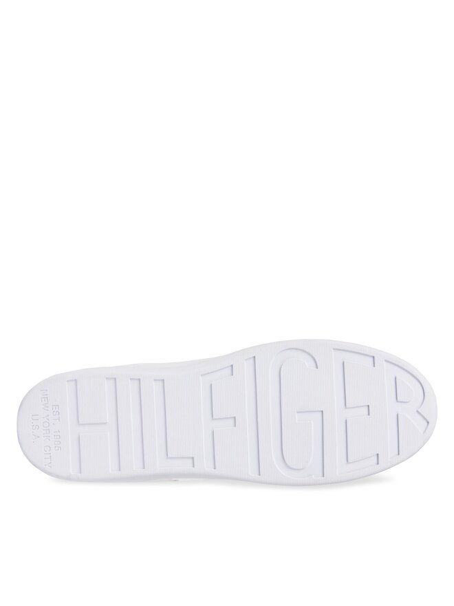 Tommy Hilfiger Tenisice Tommy Hilfiger Court Cupsole Leather Gold FM0FM04829 Bijela