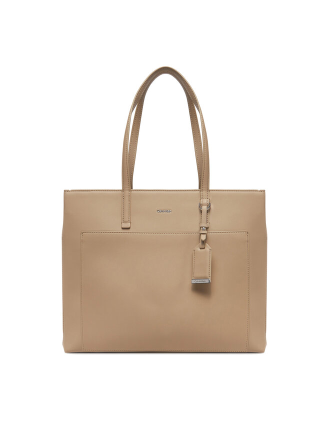 Calvin Klein Borsetta Calvin Klein Ck Must Medium Shopper W/Pocket K60K613019 Beige