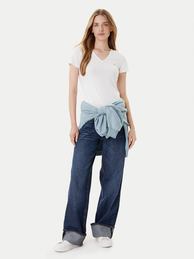 Tommy Jeans Tommy Jeans Футболка Tjw Skinny Stretch DW0DW09197 Білий Slim Fit