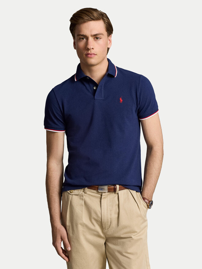Polo Ralph Lauren Polo Ralph Lauren Поло Classics 710842621003 Cиній Slim Fit