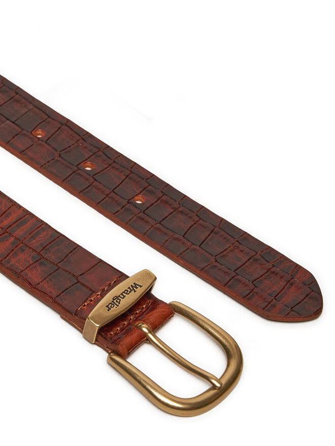 Wrangler Pasek Męski Wrangler Alligator 112358333 Brązowy