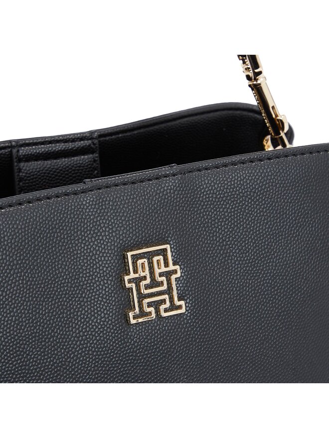 Handtasche Tommy Hilfiger Th Timeless Bucket AW0AW15600 Schwarz  