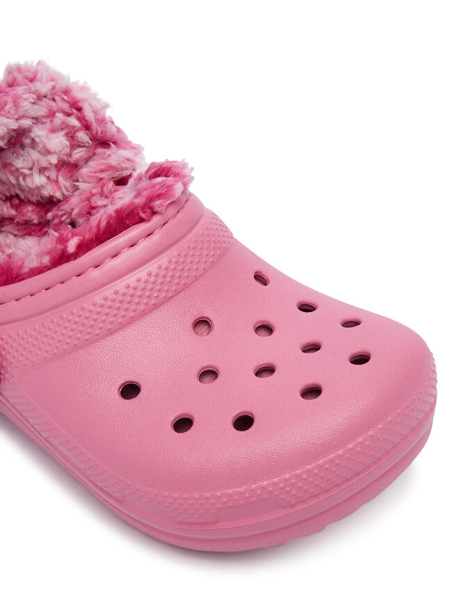 Crocs Pantoletten Crocs Classic Fleece Lined Clog T 212857 Rosa