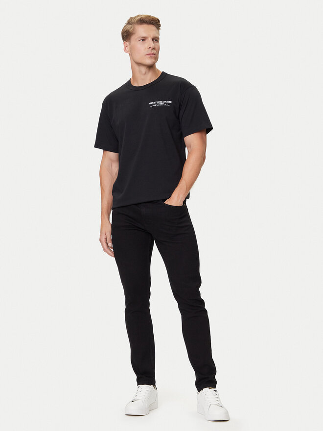 Versace Jeans Couture Versace Jeans Couture Camiseta 79GAHE10 CJ00E Negro Regular Fit
