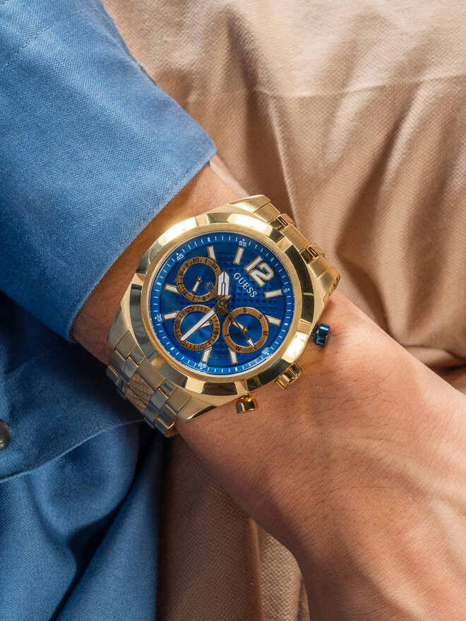 Guess Zegarek Guess Resistance GW0714G2 Złoty