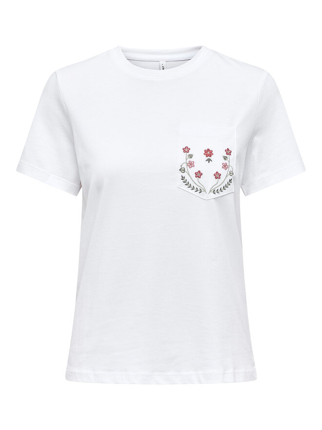 ONLY ONLY Camiseta Polly 15317989 Blanco Regular Fit