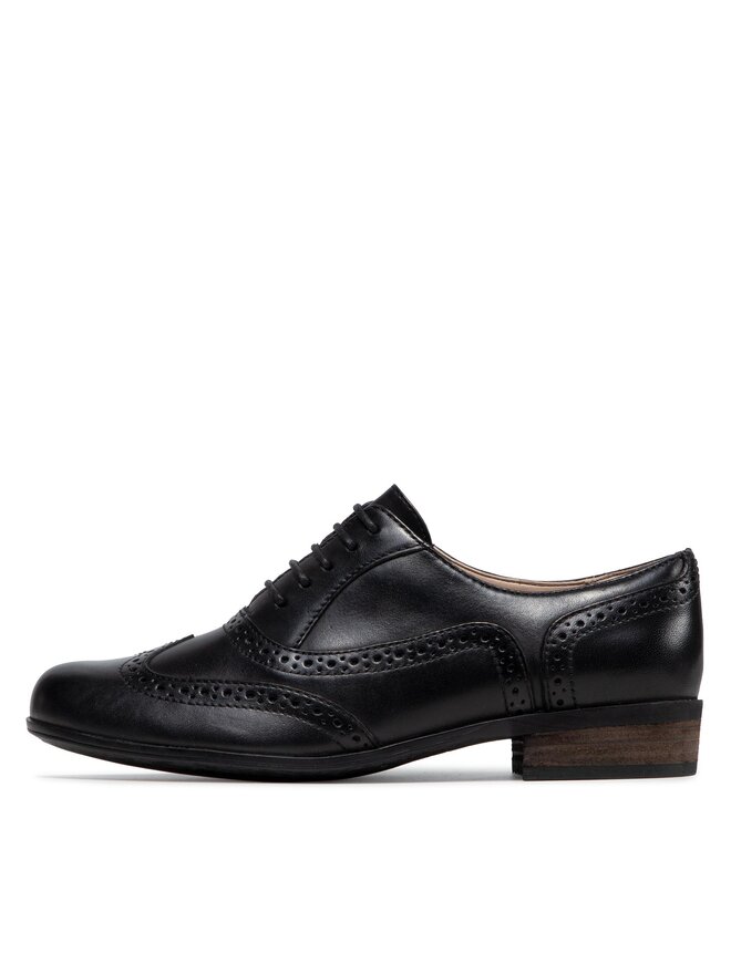 Clarks Оксфордки Clarks Hamble Oak 203467134 Черен