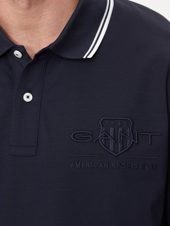 Gant Gant Pólóing Contrast 2013039 Sötétkék Regular Fit