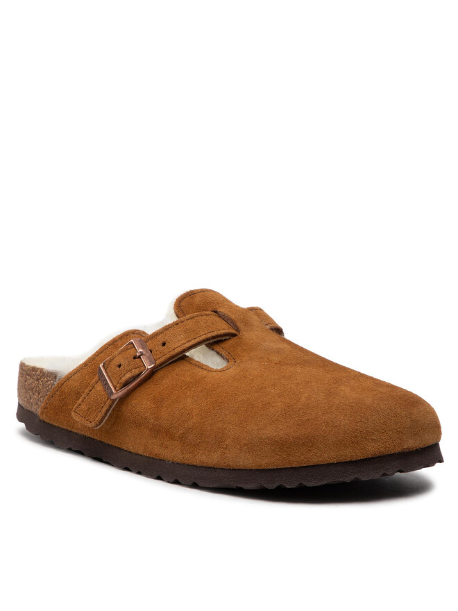 Ciabatte Birkenstock Boston Vl Sheraling 1001141 Marrone escarpe