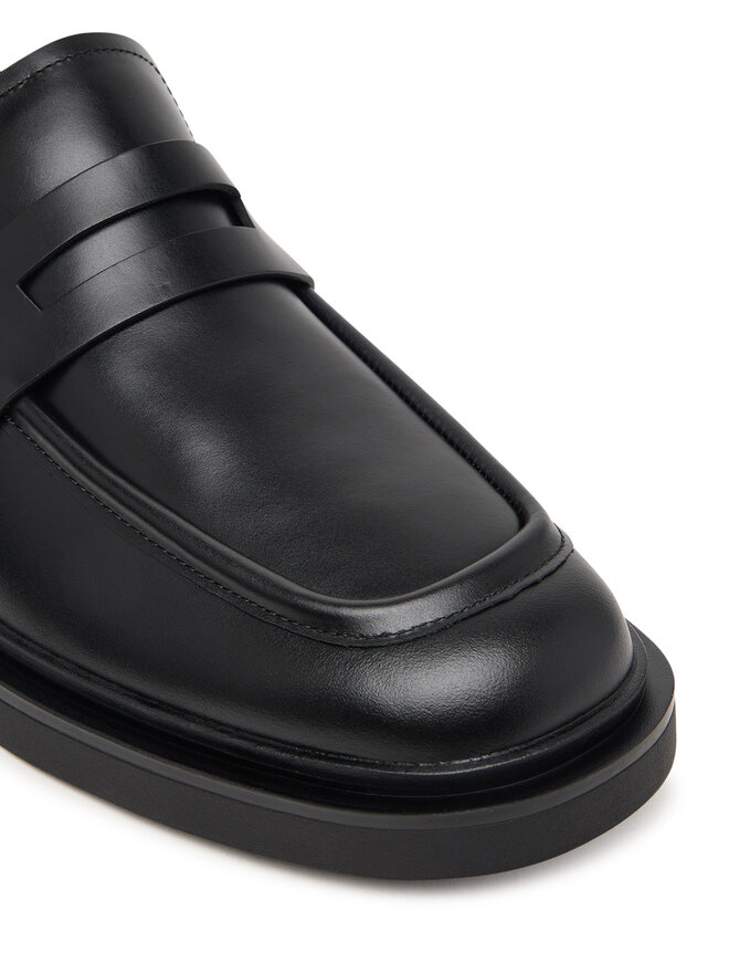 Calvin Klein Halbschuhe Calvin Klein Sq Rubber Band Loafer Wax Lth HM0HM02273 Schwarz